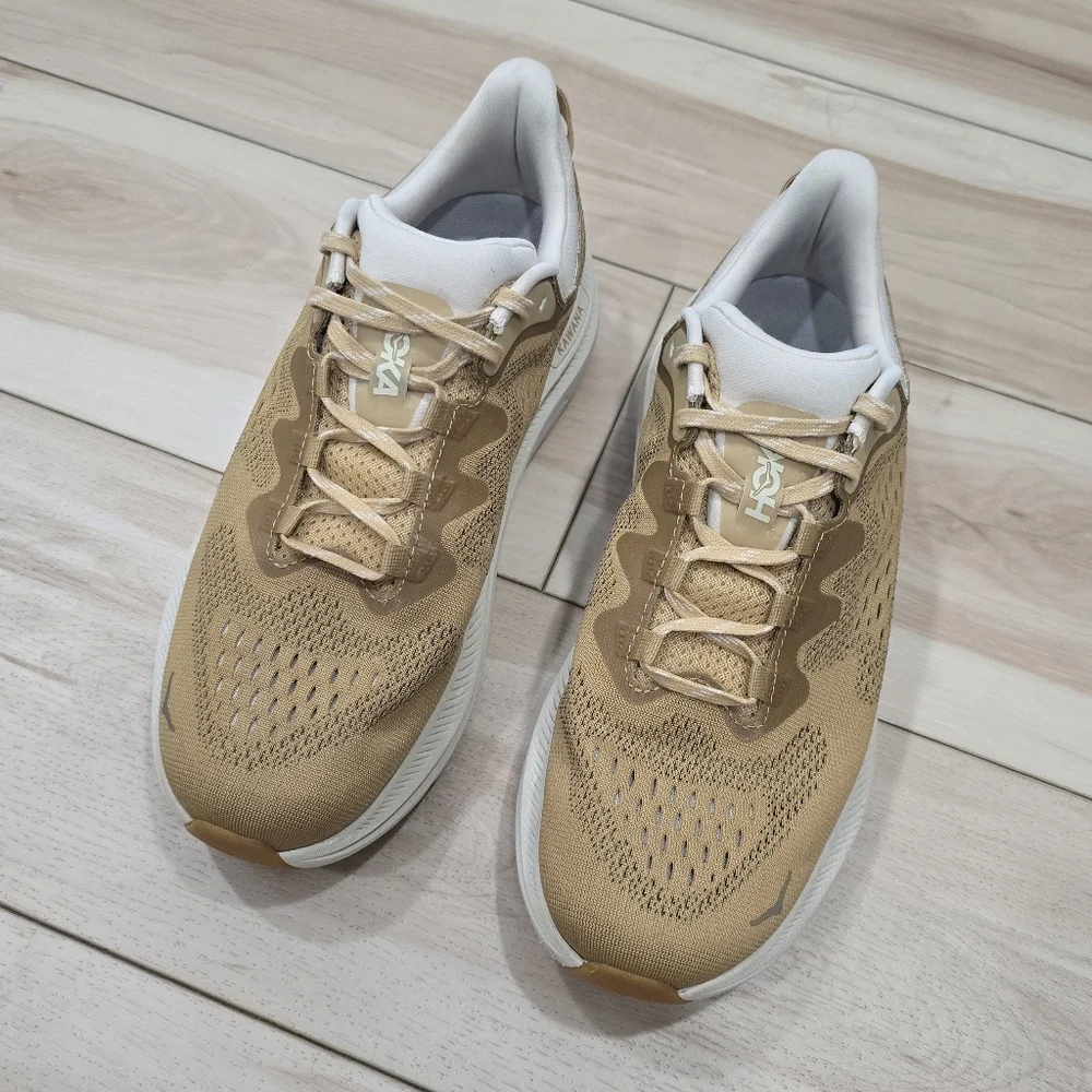 Hoka One One Kawana Sneakers Men Tan Oat Milk Running Shoes